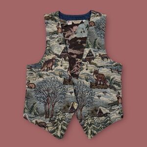 Vintage 80’s Patterned Carpet Vest